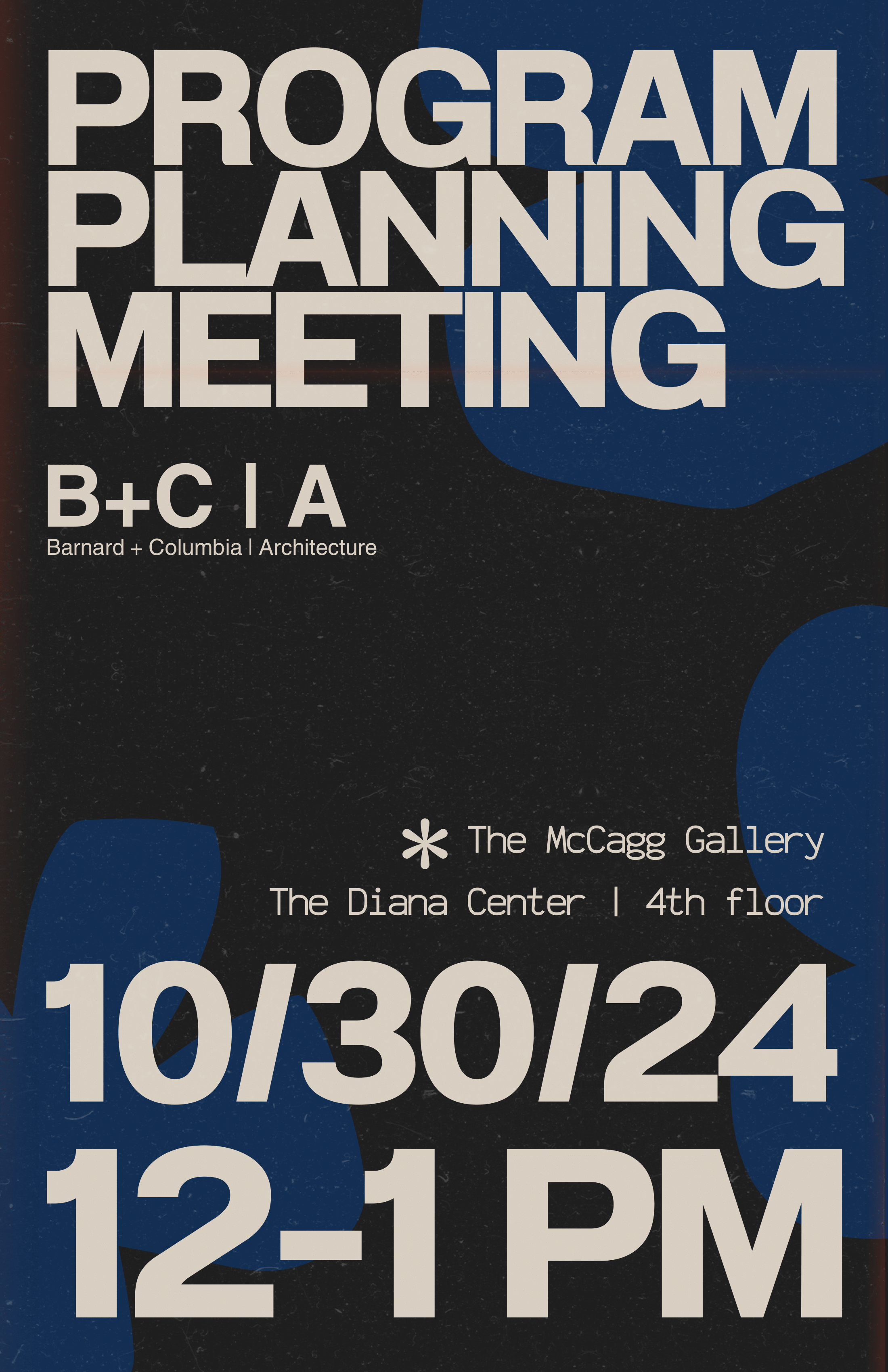 PROGRAM PLANNING MEETING  The McCagg Gallery 12-1 PM The Diana Center | 4th floor