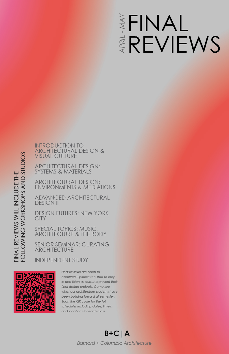 Final review poster with course titles