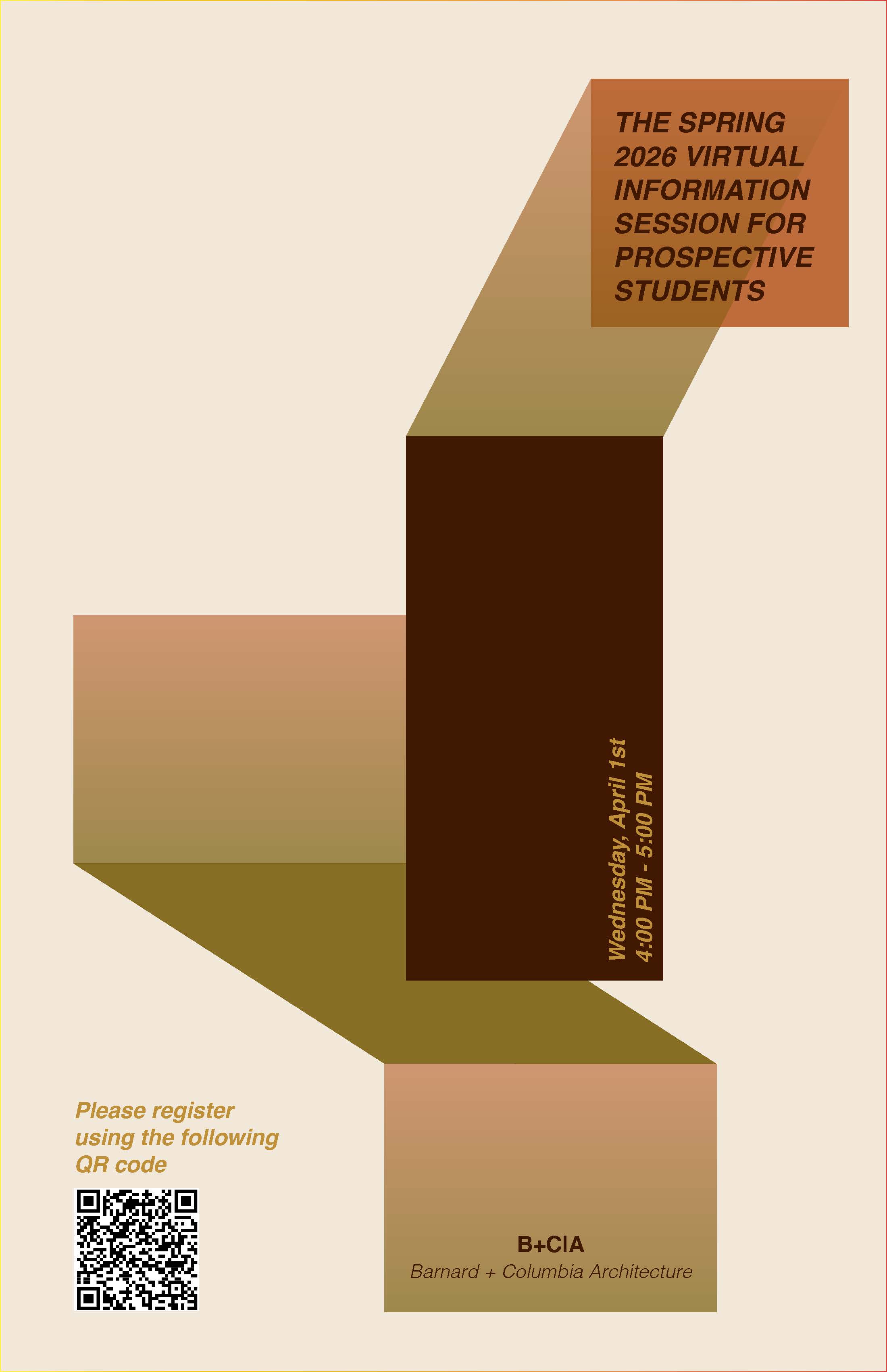 The Spring 2026 Architecture Virtual Information Session Poster