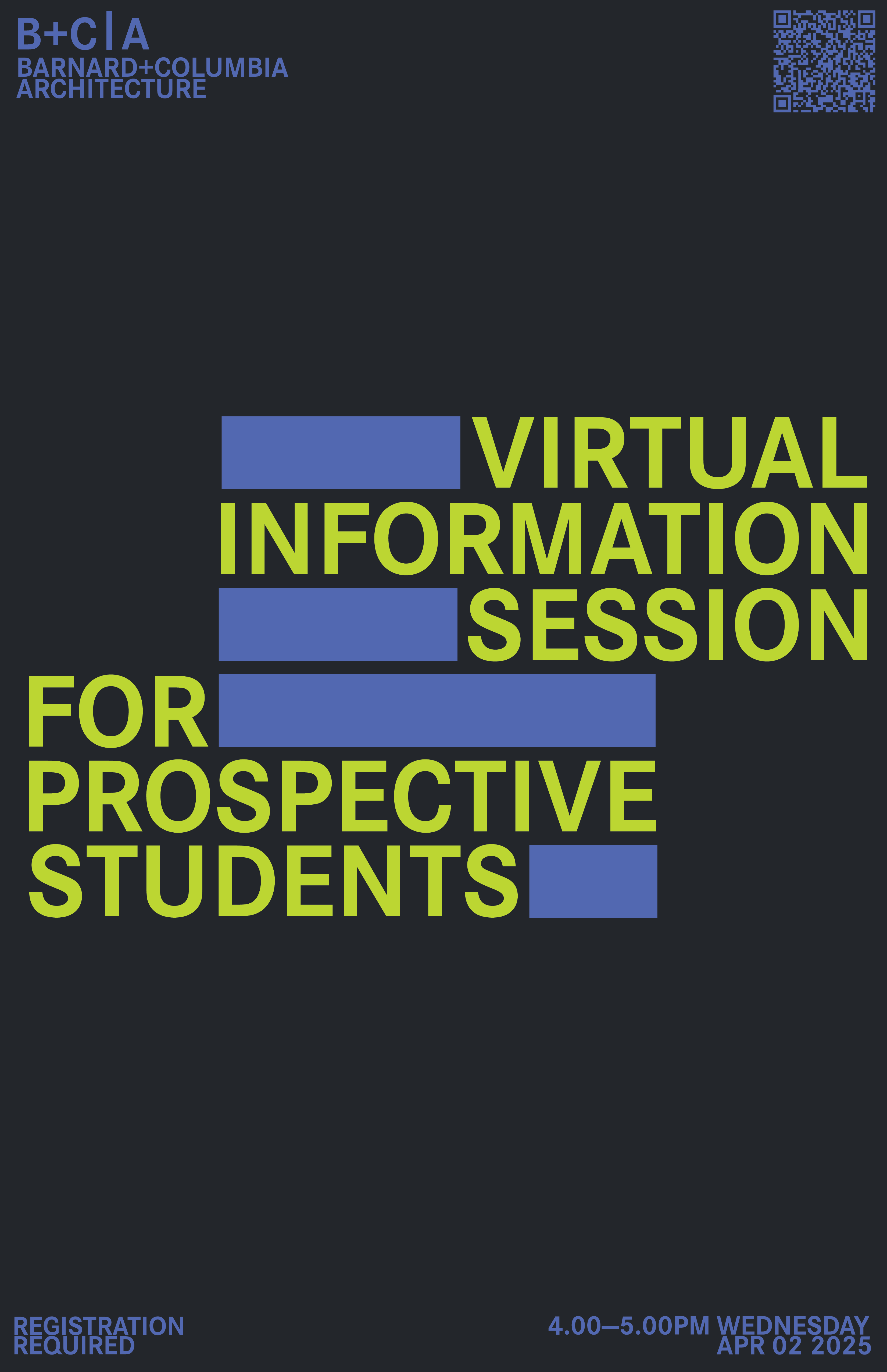 Virtual Information Session for Prospective Students (Event Information Flyer)